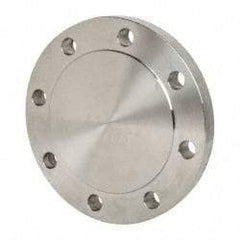 Merit Brass - 4" Pipe, 9" OD, Stainless Steel, Blind Pipe Flange - 7-1/2" Across Bolt Hole Centers, 3/4" Bolt Hole, 150 psi, Grades 316 & 316L - All Tool & Supply