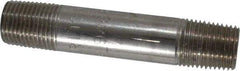 Merit Brass - Schedule 40, 1/8" Pipe x 2" Long, Grade 304/304L Stainless Steel Pipe Nipple - Welded & Threaded - All Tool & Supply