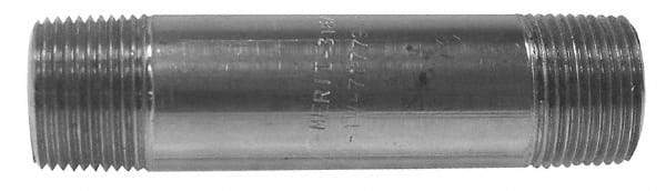 Merit Brass - Schedule 40, 1-1/4" Pipe x 48" Long, Grade 304/304L Stainless Steel Pipe Nipple - Welded & Threaded - All Tool & Supply