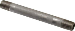 Merit Brass - Schedule 40, 1/8" Pipe x 3-1/2" Long, Grade 304/304L Stainless Steel Pipe Nipple - Welded & Threaded - All Tool & Supply