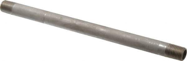 Merit Brass - Schedule 40, 1/4" Pipe x 8" Long, Grade 304/304L Stainless Steel Pipe Nipple - Welded & Threaded - All Tool & Supply