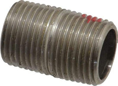 Merit Brass - Schedule 40, 3/8" Pipe x 1" Long, Grade 304/304L Stainless Steel Pipe Nipple - Welded & Threaded - All Tool & Supply