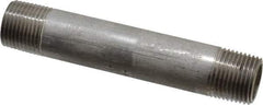 Merit Brass - Schedule 40, 3/8" Pipe x 3-1/2" Long, Grade 304/304L Stainless Steel Pipe Nipple - Welded & Threaded - All Tool & Supply