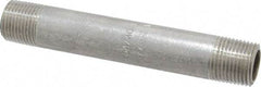 Merit Brass - Schedule 40, 3/8" Pipe x 4" Long, Grade 304/304L Stainless Steel Pipe Nipple - Welded & Threaded - All Tool & Supply