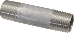 Merit Brass - Schedule 40, 1/2" Pipe x 3" Long, Grade 304/304L Stainless Steel Pipe Nipple - Welded & Threaded - All Tool & Supply