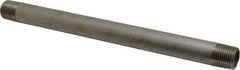 Merit Brass - Schedule 40, 1/2" Pipe x 10" Long, Grade 304/304L Stainless Steel Pipe Nipple - Welded & Threaded - All Tool & Supply