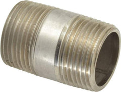 Merit Brass - Schedule 40, 3/4" Pipe x 1-1/2" Long, Grade 304/304L Stainless Steel Pipe Nipple - Welded & Threaded - All Tool & Supply