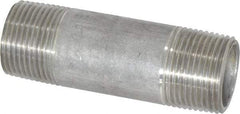 Merit Brass - Schedule 40, 3/4" Pipe x 3" Long, Grade 304/304L Stainless Steel Pipe Nipple - Welded & Threaded - All Tool & Supply