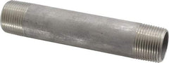 Merit Brass - Schedule 40, 3/4" Pipe x 5" Long, Grade 304/304L Stainless Steel Pipe Nipple - Welded & Threaded - All Tool & Supply