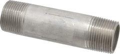 Merit Brass - Schedule 40, 1" Pipe x 4-1/2" Long, Grade 304/304L Stainless Steel Pipe Nipple - Welded & Threaded - All Tool & Supply