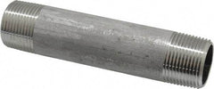 Merit Brass - Schedule 40, 1" Pipe x 5-1/2" Long, Grade 304/304L Stainless Steel Pipe Nipple - Welded & Threaded - All Tool & Supply