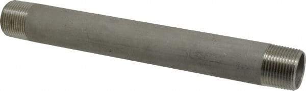 Merit Brass - Schedule 40, 1" Pipe x 10" Long, Grade 304/304L Stainless Steel Pipe Nipple - Welded & Threaded - All Tool & Supply