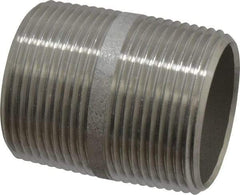 Merit Brass - Schedule 40, 1-1/4" Pipe x 2" Long, Grade 304/304L Stainless Steel Pipe Nipple - Welded & Threaded - All Tool & Supply