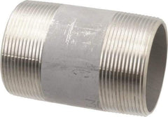 Merit Brass - Schedule 40, 2" Pipe x 3-1/2" Long, Grade 304/304L Stainless Steel Pipe Nipple - Welded & Threaded - All Tool & Supply