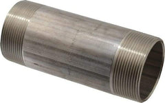 Merit Brass - Schedule 40, 2" Pipe x 5-1/2" Long, Grade 304/304L Stainless Steel Pipe Nipple - Welded & Threaded - All Tool & Supply