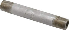 Merit Brass - Schedule 40, 1/8" Pipe x 2-1/2" Long, Grade 316/316L Stainless Steel Pipe Nipple - Welded & Threaded - All Tool & Supply