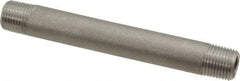 Merit Brass - Schedule 40, 1/8" Pipe x 3" Long, Grade 316/316L Stainless Steel Pipe Nipple - Welded & Threaded - All Tool & Supply