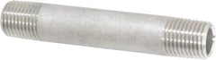 Merit Brass - Schedule 40, 1/4" Pipe x 3" Long, Grade 316/316L Stainless Steel Pipe Nipple - Welded & Threaded - All Tool & Supply