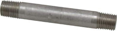 Merit Brass - Schedule 40, 1/4" Pipe x 3-1/2" Long, Grade 316/316L Stainless Steel Pipe Nipple - Welded & Threaded - All Tool & Supply