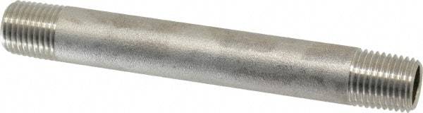 Merit Brass - Schedule 40, 1/4" Pipe x 4" Long, Grade 316/316L Stainless Steel Pipe Nipple - Welded & Threaded - All Tool & Supply