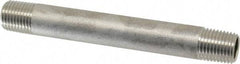 Merit Brass - Schedule 40, 1/4" Pipe x 4" Long, Grade 316/316L Stainless Steel Pipe Nipple - Welded & Threaded - All Tool & Supply