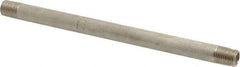 Merit Brass - Schedule 40, 1/4" Pipe x 8" Long, Grade 316/316L Stainless Steel Pipe Nipple - Welded & Threaded - All Tool & Supply