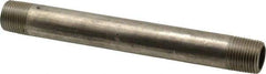 Merit Brass - Schedule 40, 3/8" Pipe x 5-1/2" Long, Grade 316/316L Stainless Steel Pipe Nipple - Welded & Threaded - All Tool & Supply