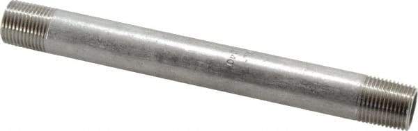 Merit Brass - Schedule 40, 3/8" Pipe x 6" Long, Grade 316/316L Stainless Steel Pipe Nipple - Welded & Threaded - All Tool & Supply