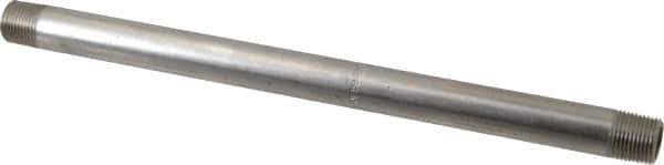 Merit Brass - Schedule 40, 3/8" Pipe x 10" Long, Grade 316/316L Stainless Steel Pipe Nipple - Welded & Threaded - All Tool & Supply