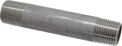 Merit Brass - Schedule 40, 1/2" Pipe x 4" Long, Grade 316/316L Stainless Steel Pipe Nipple - Welded & Threaded - All Tool & Supply