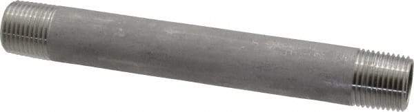 Merit Brass - Schedule 40, 1/2" Pipe x 6" Long, Grade 316/316L Stainless Steel Pipe Nipple - Welded & Threaded - All Tool & Supply