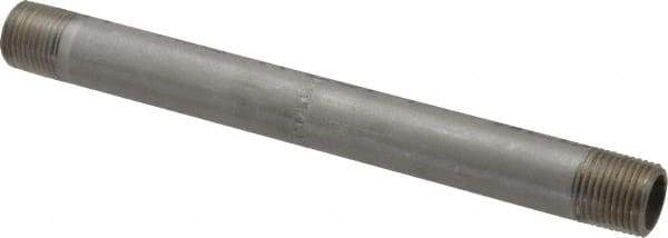 Merit Brass - Schedule 40, 1/2" Pipe x 8" Long, Grade 316/316L Stainless Steel Pipe Nipple - Welded & Threaded - All Tool & Supply