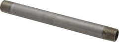 Merit Brass - Schedule 40, 1/2" Pipe x 8" Long, Grade 316/316L Stainless Steel Pipe Nipple - Welded & Threaded - All Tool & Supply