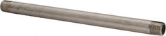 Merit Brass - Schedule 40, 1/2" Pipe x 12" Long, Grade 316/316L Stainless Steel Pipe Nipple - Welded & Threaded - All Tool & Supply