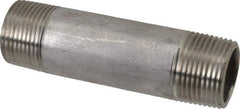 Merit Brass - Schedule 40, 3/4" Pipe x 3-1/2" Long, Grade 316/316L Stainless Steel Pipe Nipple - Welded & Threaded - All Tool & Supply