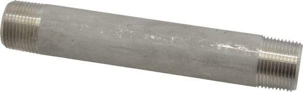 Merit Brass - Schedule 40, 3/4" Pipe x 6" Long, Grade 316/316L Stainless Steel Pipe Nipple - Welded & Threaded - All Tool & Supply