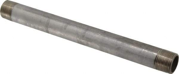 Merit Brass - Schedule 40, 3/4" Pipe x 10" Long, Grade 316/316L Stainless Steel Pipe Nipple - Welded & Threaded - All Tool & Supply