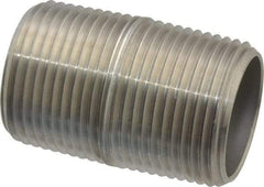 Merit Brass - Schedule 40, 1" Pipe x 2" Long, Grade 316/316L Stainless Steel Pipe Nipple - Welded & Threaded - All Tool & Supply