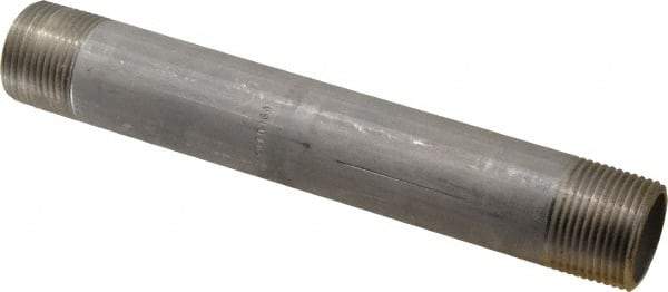 Merit Brass - Schedule 40, 1" Pipe x 8" Long, Grade 316/316L Stainless Steel Pipe Nipple - Welded & Threaded - All Tool & Supply