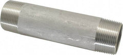 Merit Brass - Schedule 40, 1-1/4" Pipe x 6" Long, Grade 316/316L Stainless Steel Pipe Nipple - Welded & Threaded - All Tool & Supply