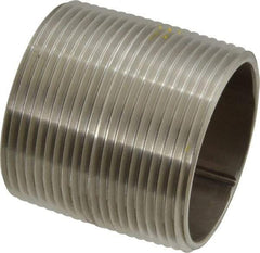 Merit Brass - Schedule 40, 1-1/2" Pipe x 1-3/4" Long, Grade 316/316L Stainless Steel Pipe Nipple - Welded & Threaded - All Tool & Supply