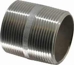 Merit Brass - Schedule 40, 1-1/2" Pipe x 2" Long, Grade 316/316L Stainless Steel Pipe Nipple - Welded & Threaded - All Tool & Supply