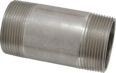 Merit Brass - Schedule 40, 1-1/2" Pipe x 3-1/2" Long, Grade 316/316L Stainless Steel Pipe Nipple - Welded & Threaded - All Tool & Supply