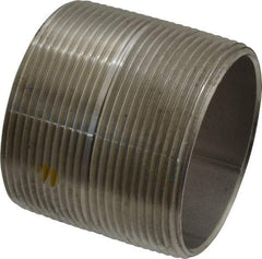 Merit Brass - Schedule 40, 2" Pipe x 2" Long, Grade 316/316L Stainless Steel Pipe Nipple - Welded & Threaded - All Tool & Supply