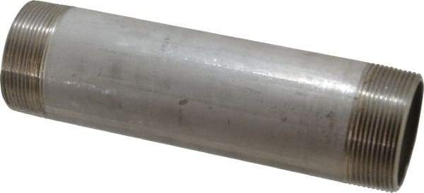 Merit Brass - Schedule 40, 2" Pipe x 8" Long, Grade 316/316L Stainless Steel Pipe Nipple - Welded & Threaded - All Tool & Supply