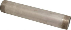 Merit Brass - Schedule 40, 2" Pipe x 12" Long, Grade 316/316L Stainless Steel Pipe Nipple - Welded & Threaded - All Tool & Supply