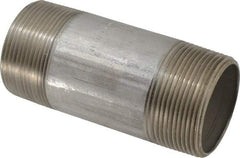 Merit Brass - Schedule 40, 2-1/2" Pipe x 6" Long, Grade 316/316L Stainless Steel Pipe Nipple - Welded & Threaded - All Tool & Supply