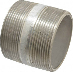 Merit Brass - Schedule 40, 3" Pipe x 3" Long, Grade 316/316L Stainless Steel Pipe Nipple - Welded & Threaded - All Tool & Supply