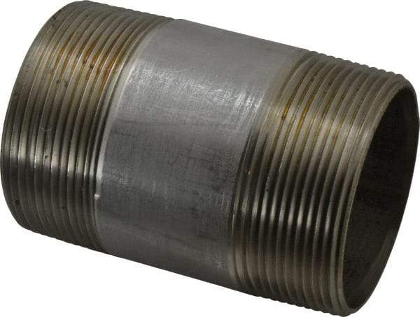 Merit Brass - Schedule 40, 3" Pipe x 5" Long, Grade 316/316L Stainless Steel Pipe Nipple - Welded & Threaded - All Tool & Supply