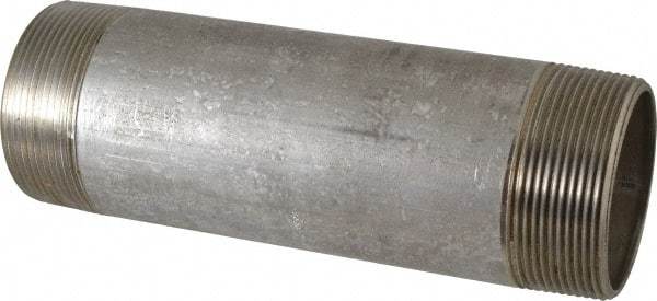 Merit Brass - Schedule 40, 3" Pipe x 10" Long, Grade 316/316L Stainless Steel Pipe Nipple - Welded & Threaded - All Tool & Supply